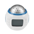 Music Starry Star Snooze Alarm Clock Kids Room Calendar Light Projector