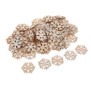 100 Pieces/Pack Wooden Snowflake Embellishments DIY Scrapbooking Crafts