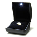 Jewel Ring Box Jewelry Gift Wedding Engagement Black With LED Light