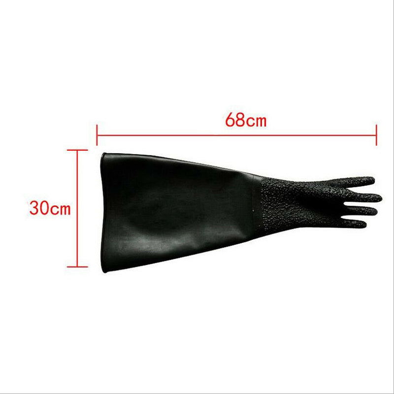 68cm/27'' Left Abrasive Gauntlet Gloves for Sandblasting Sand Blasting Tools