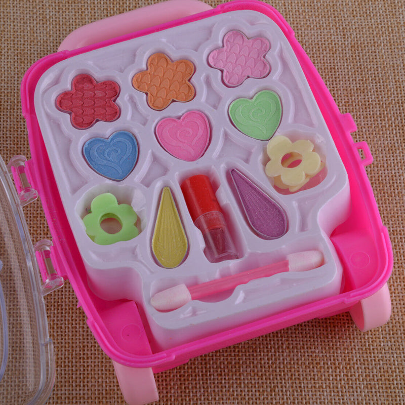 Princess Makeup fit for Kids Cosmetic Girls Eyeshadow Lip Gloss Blushes TOP Hf
