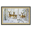 11CT 85x51cm Deer in Snow Stamped Cross Stitch Kit Needlework for Beginners