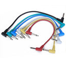 Set Of 6pcs 30CM 1FEET GUITAR PEDAL PATCH CABLE  6.35 JACK 1/4"