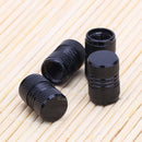 4pcs Aluminum Alloy Auto Car Tire Tyre Wheel Valve Stem Caps Dust Covers Black