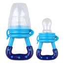 Portable Fruit Food Milk Kids Nipple Feeding Safe Baby Pacifier(Blue M)