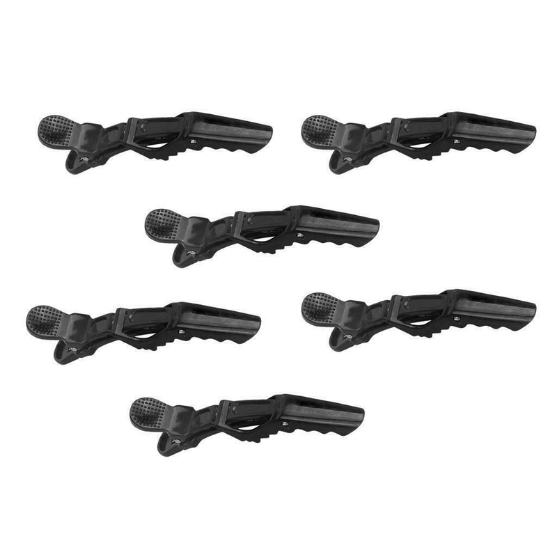 6Pcs Professional Hair Sectioning Clips Duckbill Clamp Extra Large Black