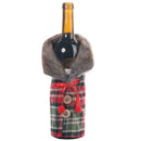 Wine Bottle Cover Creative Champagne Bag Christmas Restaurant Decor (Red) A