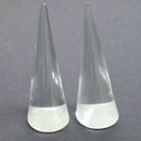 2Pcs Acrylic Ring Finger Jewelry Holder Showcase Display Stands Transparent Cone
