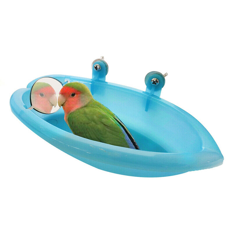 Parrot Bathtub With Mirror Pet Cage Accessories Bird Mirror Bath Shower Bo Hn