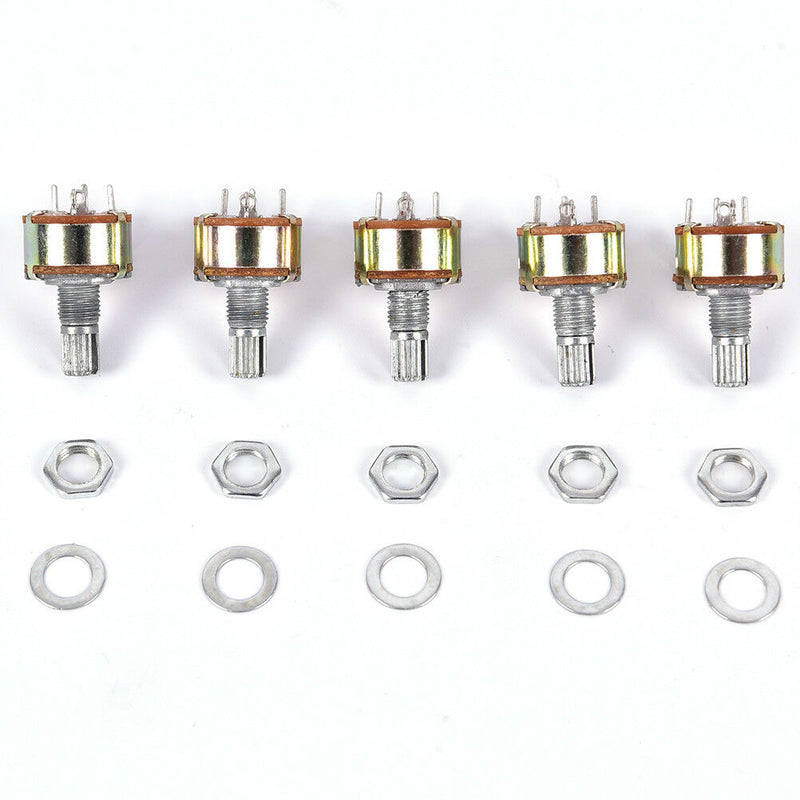 5PCS WH148 Single Potentiometer 500K Potentiometer With Fine B500K Switch LJ3c