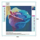 5D DIY Full Drill Diamond Painting Colorful Rose Cross Stitch Embroidery