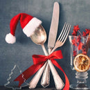 Christmas Caps Pocket Christmas Decor Cutlery Holder Fork Spoon Tableware Set