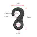 30 Pcs Plastic Shock Bungee Cord Karabiner Hook Elastic Cord Rope End Buckle
