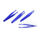 10pcs Disposable Medical First Aid Tweezer Small Plastic Tweezers Blue AME