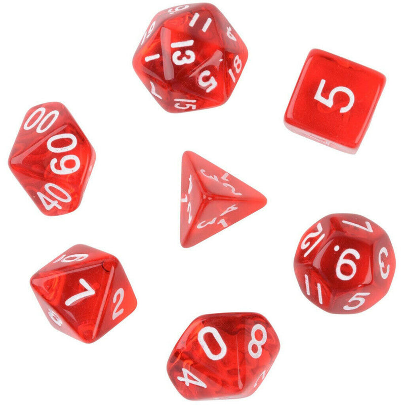 14 Pack Red& D4 D6 D8 D10 D12 D20 Dice Set For D&D RPG MTG