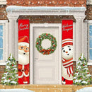 Merry Christmas Snowman Santa Claus Banner Flag Walls Hanging Decor. Xmas Z4Y2