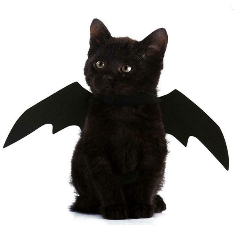 Wings Cute Costume Bat Halloween Cat Up Pet Dog Fancy Black Dress Vampire