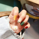 24pcs Cute Flower Colorful False Nails Art Acrylic Full Cover Tips Manicure  ME