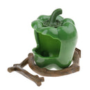 Bird Small Parrot Pigeons Stand Feeding Cup Eggplant & Pepper