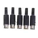 5pcs DIN male Plug 5 Pin Connector with Plastic Handle Adapters Cables3cL