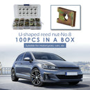 100pcs/set  No.8 U Nut Car Interior Door Trim Panel Fastener Clip U Type Nuts