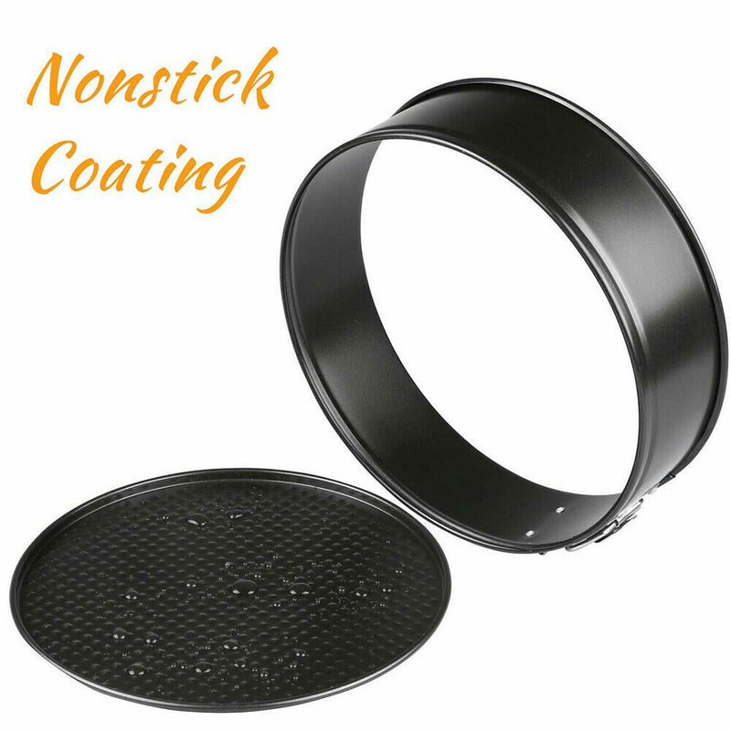 3PCS 12/18/24cm Round Cake Tin Non-stick Spring Form Loose Base Baking Pan Tray