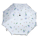 Simple Flowers 3 Folding Anti UV Umbrella Manual Open Sunny Rainy Umbrellas