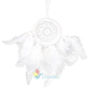 New Cute White Angel Feather Dream Catcher Feather Bead Hanging Decor Ornament A
