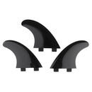 Pack of 3 Premium Surfboard Fins - Thruster Surf Fins -  G5 Tri Fins - Black