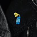 Enamel Cartoon Blue Bottle Spray Collar Shirt Brooch Pins Badge Corsage BroochME