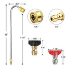 Pressure Washer Gutter Stainless Steel Pressure Washer Gutter for Wand 1/4