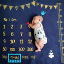 Infant Photography Blanket Props Baby Cartoon Monthly Milestone Background Mat