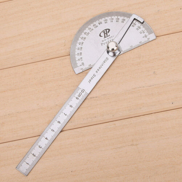 Stainless Steel 180 degree Protractor Angle Finder Rotary Measuring Ruler A#S