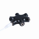 3.5mm Earphone Headphone Audio Splitter 1 Male to 5 Female Adapter (Black)