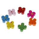 100x Wooden Plum Blossom Flower Beads for Jewelry Making Kids Beading Craft
