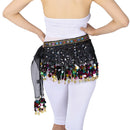 Belly Dance Costume Hip Scarf Hip Wrap Scarf Golden Coin Sequin Belt Skirt