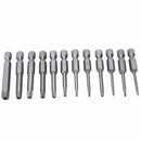 12Pcs Electric Tamper Torx Socket Screwdriver Bit Tool Set 1/4 inch 6.3mm T7O4