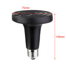 E27 Reptile Heat Lamp Infrared Brood Light Bulb Dia.75mm 75W 220-240V Black