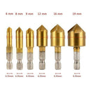 6x Durable 90 Degree HSS Chamfer Cutter Bit Chamfering Countersink Drill Bits uu