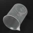 2 Pcs 100mL/3.4oZ Clear Plastic Graduated Measuring Beaker Cup for Lab Z1P2
