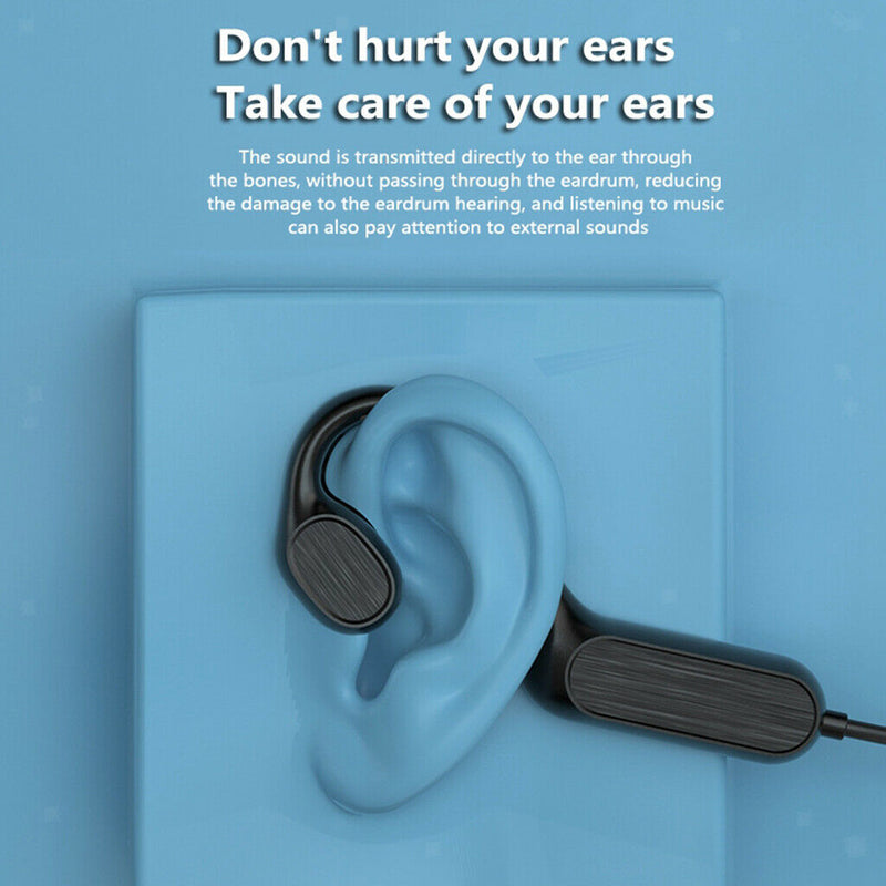 Wireless Bluetooth 5.1 Headset Bone Conduction Sports Headphones Earphones
