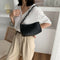 Pure Soft Leather Women Handbag Small Underarm Shoulder Totes Bag (Black)