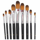 9pcs Watercolor Oil Painting Brush Set Nylon Paint Brushes