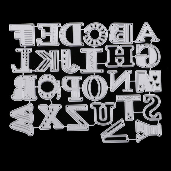 1 Set Alphabet Letters Template Metal Cutting Dies Stencil DIY Making Cards