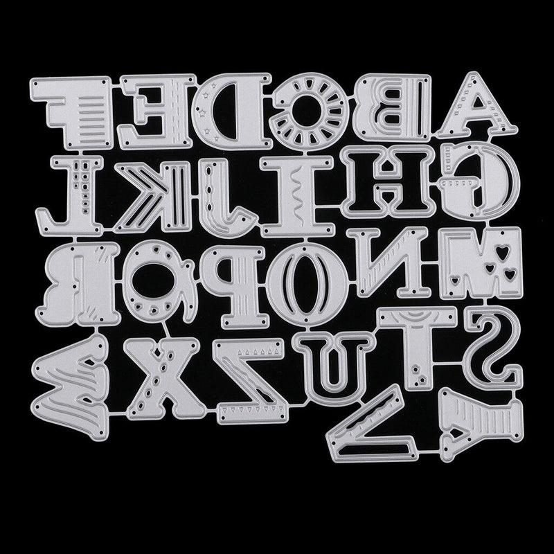 1 Set Alphabet Letters Template Metal Cutting Dies Stencil DIY Making Cards