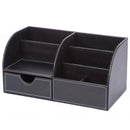 7 Storage Compartments Multifunctional PU Leather Office Desk Organizer,Bus V7S9