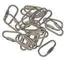 20 Mini Steel Quick Open Screw Lock Key Chain Hook Carabiner Safety Clasp