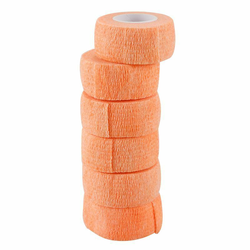 6 PCS First Aid Medical Self-Adhesive Elastic Bandage Gauze Tape (Orange, 2 D8X2