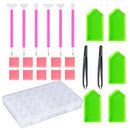 24Pcs 5D Diamond Painting Tools Pen Set F. DIY Art Craft w/ 28 Grids Storage Box