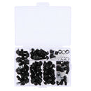 158Pcs Motorcycle Aluminum Complete Fairing Bolt Kit Bodywork Screws Nuts Black